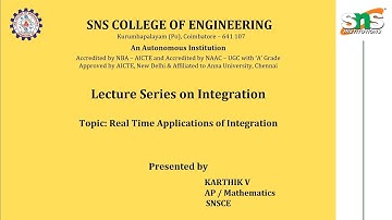 Integration Lecture Series- 6 | Karthik V | SNS Institutions