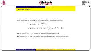 Multivariate Normal Distribution and Related Inference 4