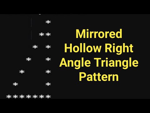 C++ Program Mirrored Hollow Right Angle Triangle Pattern !! Cpp Programming Patterns