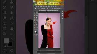 How to Change Black Dress Color in Photoshop | Easy #photoshop  Trick #shorts
