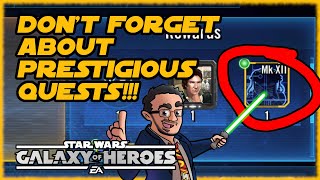 Make Sure To Do Swgoh Prestigious Quests Great Rewards That Even I Am Forgetting