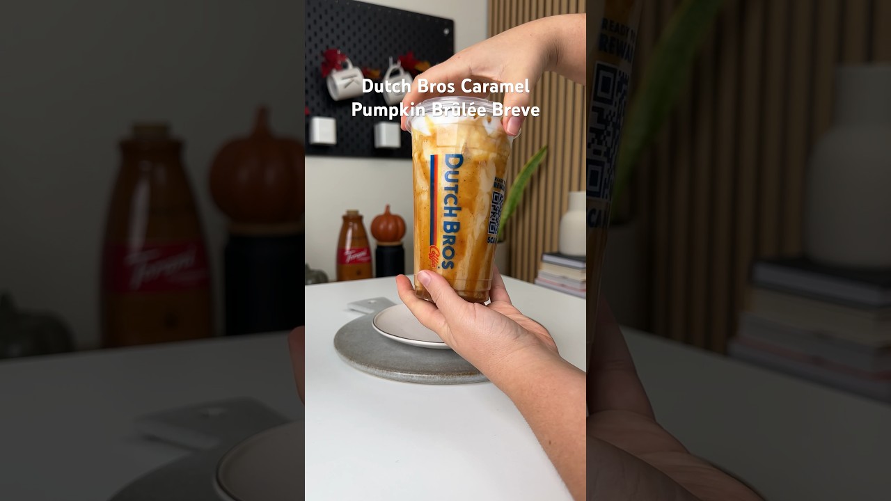 AT HOME Dutch Bros Caramel Pumpkin Brûlée Breve😮‍💨👌🏽