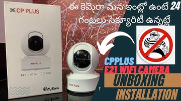 CPPLUS E21 WIFI CAMERA UNBOXING AND INSTALLATION / INBUILT VOICE 360° FULL HD CAMERA