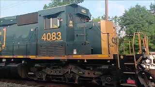 CSX 4083 SD40-3 Leads CSX Local Manifest Train Beautiful 3rd Gen K5LA Slower Slowed