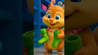 Wiewiórka Rudzia Na Zakupach - Shorty Dla Dzieci - Kolorowe Rytmy