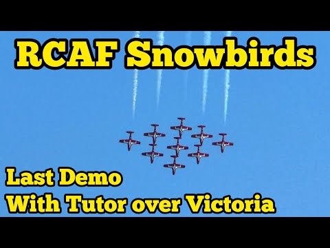 Last Ever Snowbirds Demo Routine Over Victoria With The CT-114 Tutor Jet Aircraft