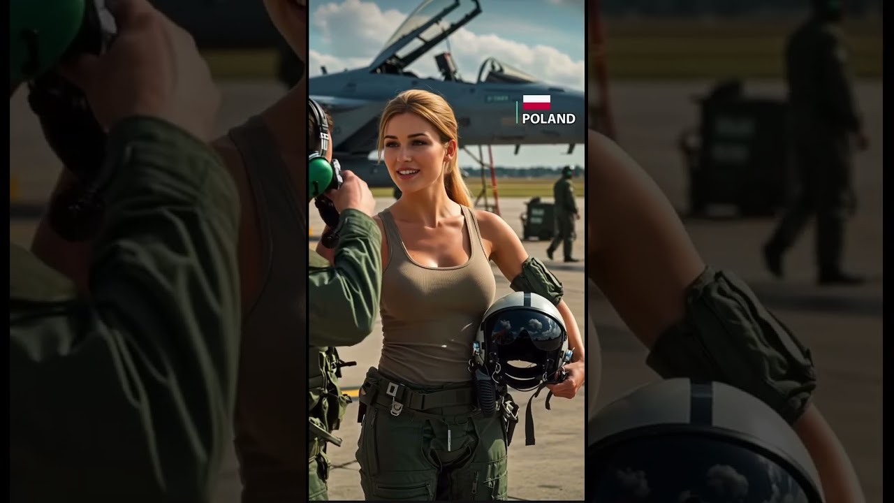 Beautiful girl airforce military 🇵🇱 #beautiful #girl #military #shorts #ai #aiart