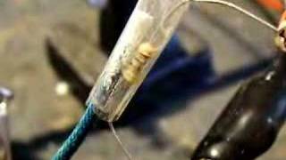 resistor igniting firework fuse.