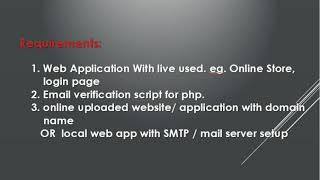 How to Implement Email Verification Link using PHP   Part 1