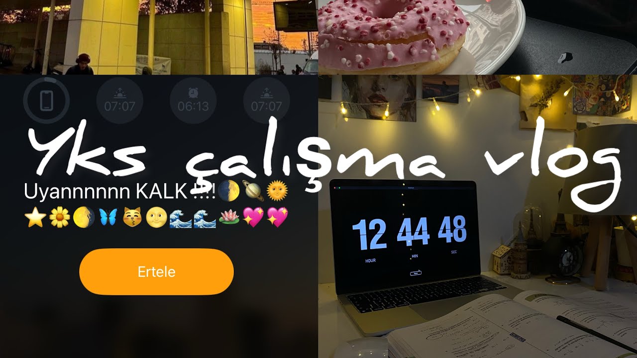 Yks | 2026 vlog 9 saat ders çalışıyoruz kütüphane ev coffe 