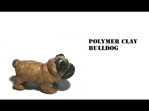 Miniature Bulldog- Polymer Clay Tutorial/ DIY