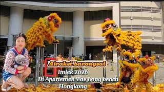 Amazing... The lion dance attraction at The Long Beach apartment where I live in Hong Kong