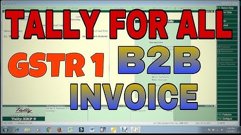 GSTR1(Part-1) B2B INVOICE in Tally.ERP9
