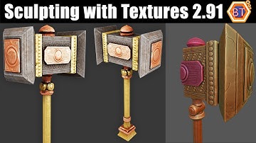Blender 2.91 - Stylized Hammer | Sculpting with Textures