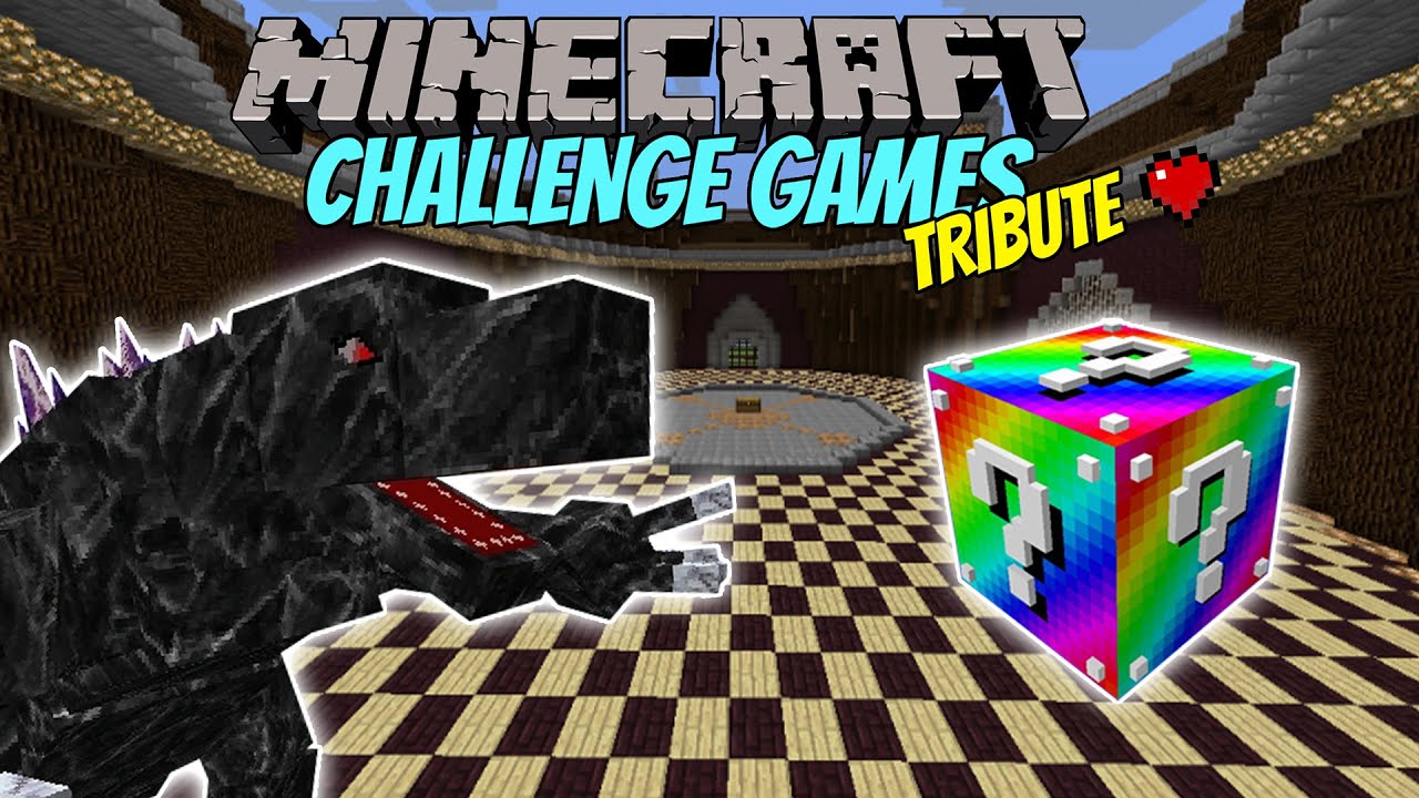 (Tribute To PopularMMOs) MOBZILLA CHALLENGE GAMES - Lucky Block Mod - Modded Mini-Game