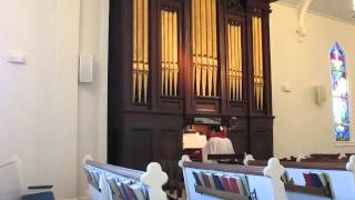 organ music during Tim Sampson's memorial service