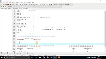 two pass assembler in 1st phase part 3 program
