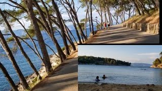 Walking and swimming  to the Mina beach, Jelsa, Island Hvar, Croatia