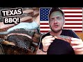 German Husband Tries TEXAS BBQ for the FIRST TIME! (Brisket, Ribs, Potato Salad & More)