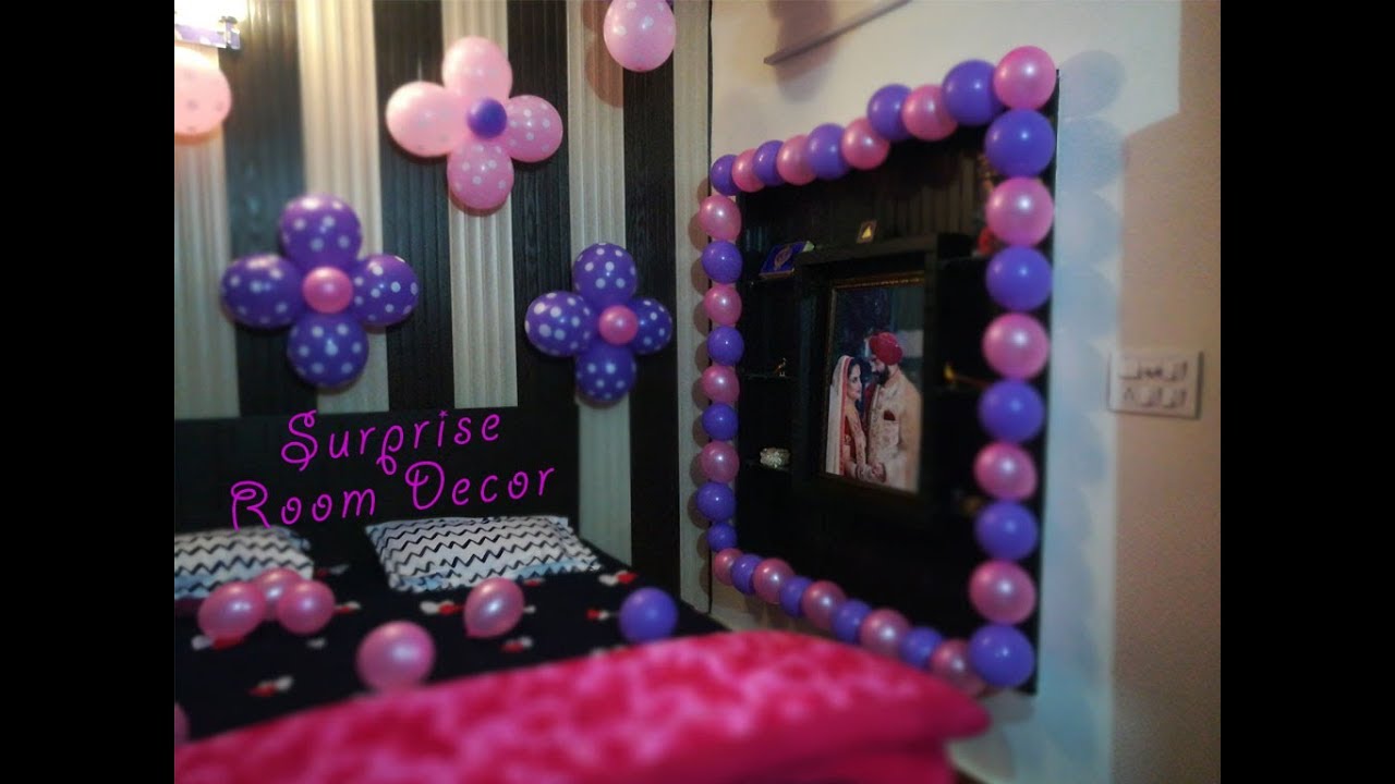  anniversary  birthday  surprise  room  decor  khoobsurat 