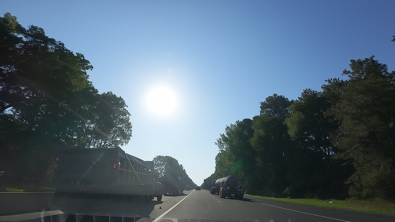 ASMR Highway Drive | Sunny Day, Traffic, Construction | Real Road ...