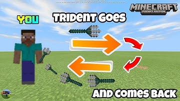 [MCPE]How to make a TRIDENT THAT COMES BACK AFTER THROWING !!! ( No Mods / Addons / Command Blocks )