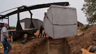 Setting Aerobic Septic Tank Part 2 by MW Excavation 462 views 4 years ago 6 minutes, 7 seconds