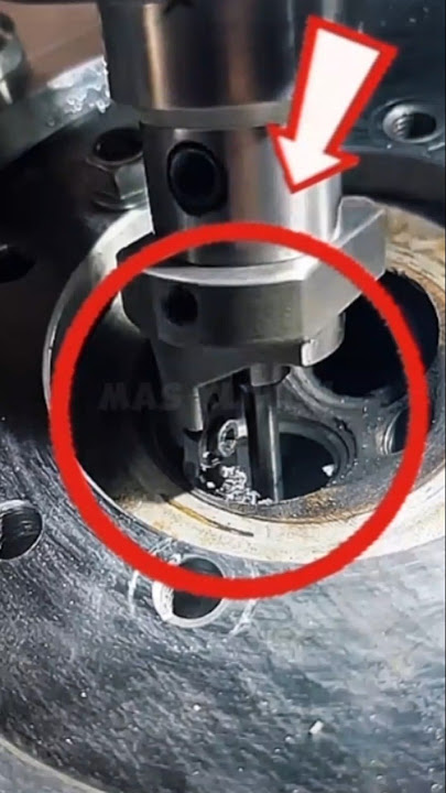 The process of cutting the valve seat on the engine cylinder head#shorts #engineering #working #fyp