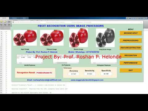 Fruit Recognition Using Image Processing | With Source Code | Matlab Project | Fruit Classification