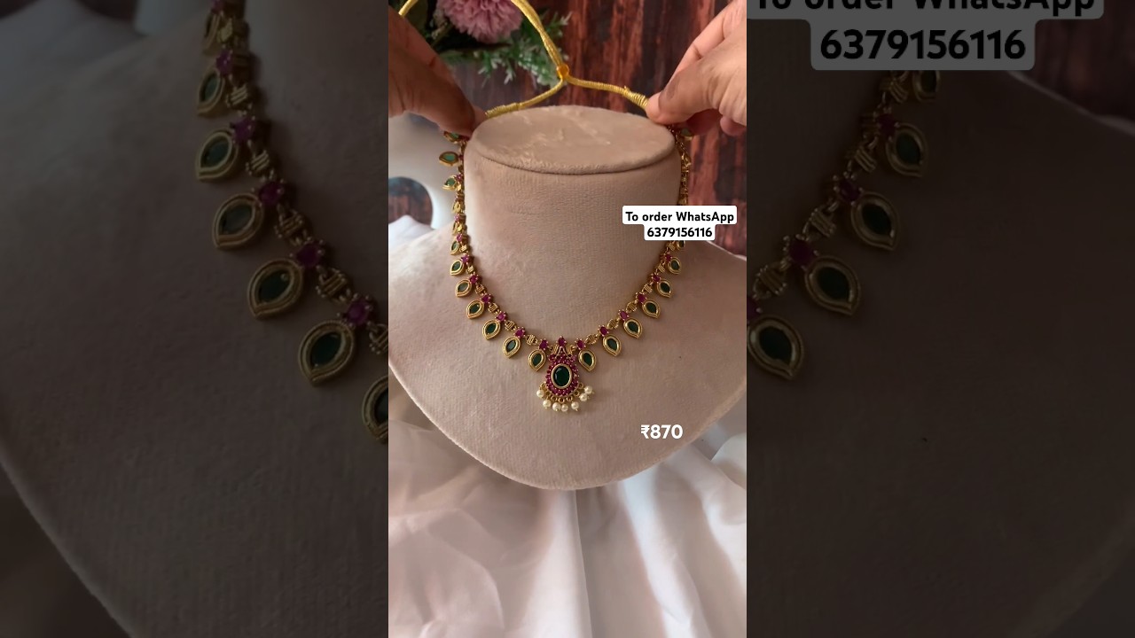 traditional palakka necklace ₹870+$ Return & Replacement available!!!