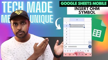 How to insert ohm symbol in Google sheets mobile | insert ohm symbol on Google sheets mobile
