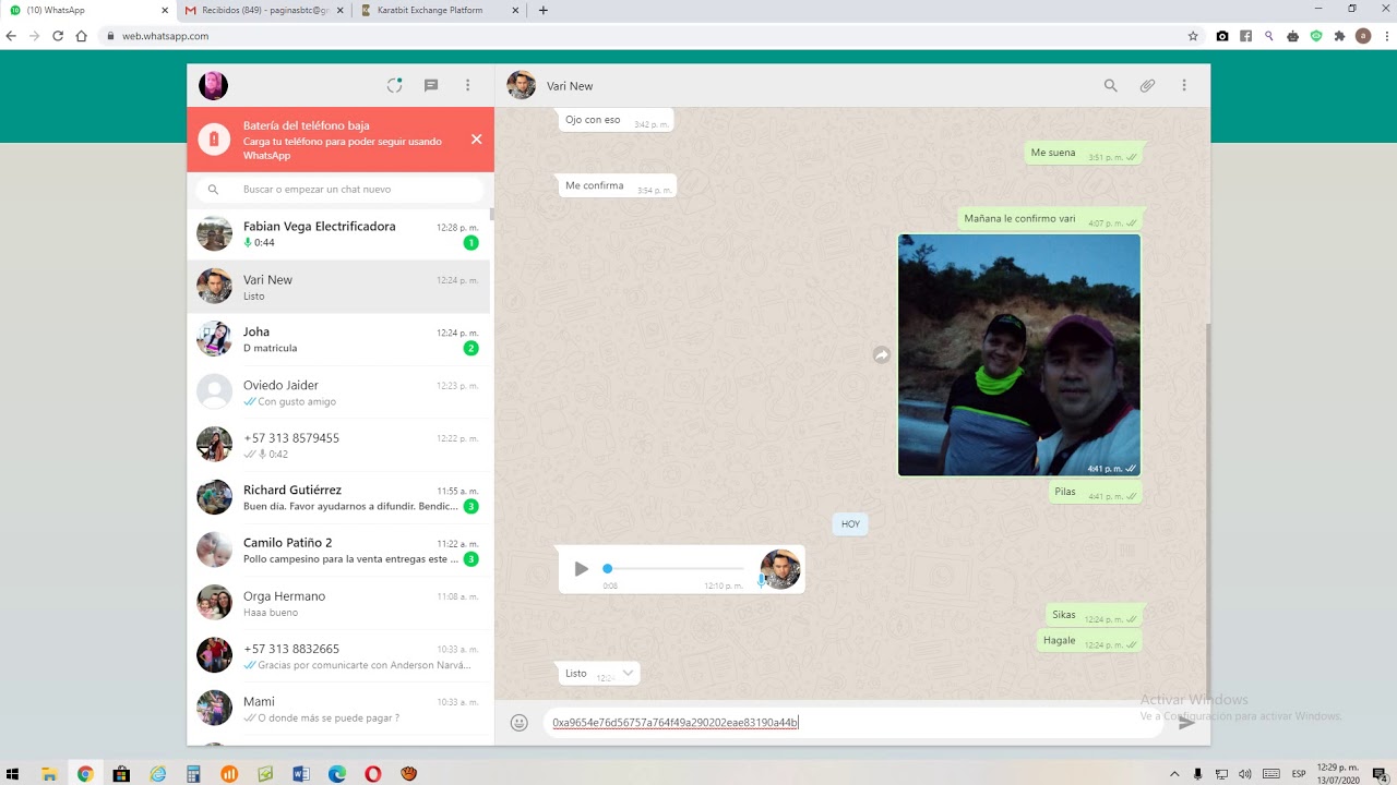 Como tranferir KBC de Karatbit a Karatbit...Actualizado , BY ANDERSON 2