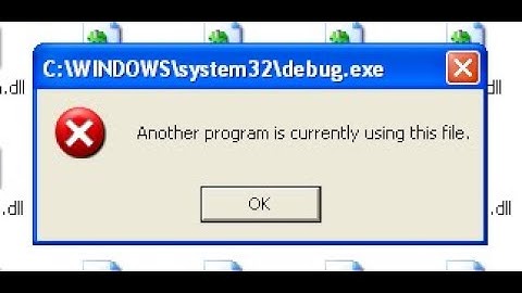 Another program is currently using this file.