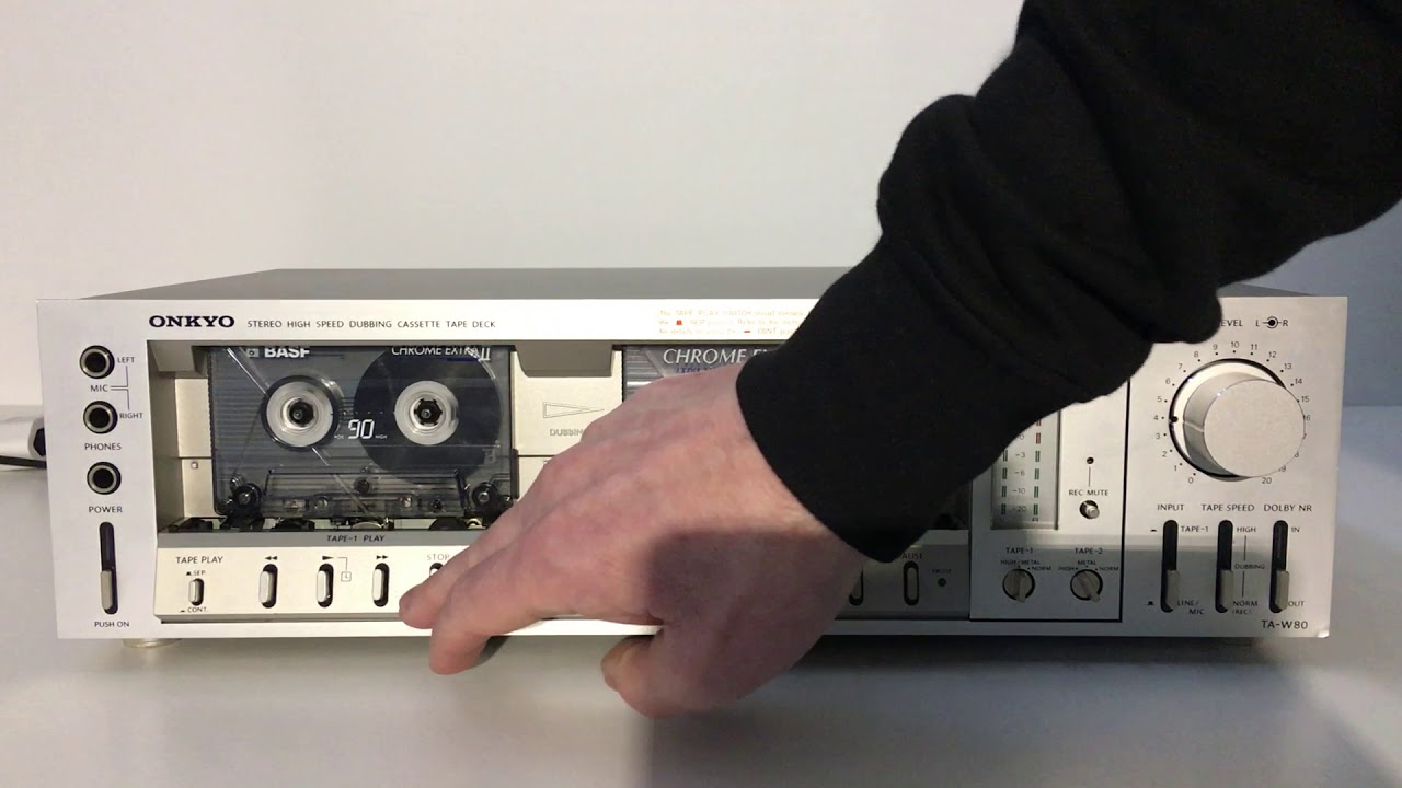 Onkyo TA-W80 Tape deck (1980) - Function demo - YouTube