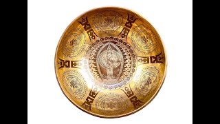 Кованая тибетская поющая чаша Нирвана 23см Ре# 158гц Pr45