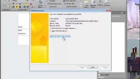 InfoPath 2010 Introduction Part 4: Quick Publish