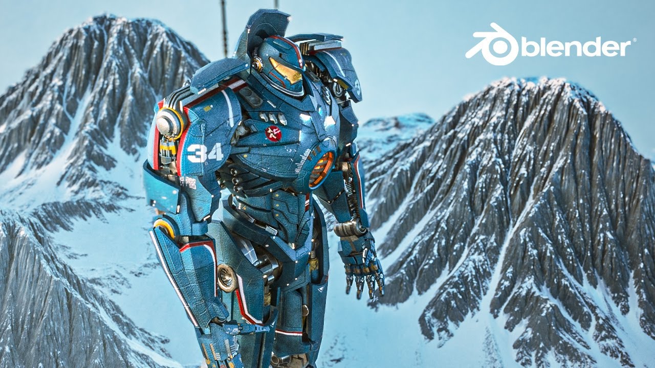 Pacific Rim - Gipsy Danger vs Leatherback | Fan-Made Blender Animation