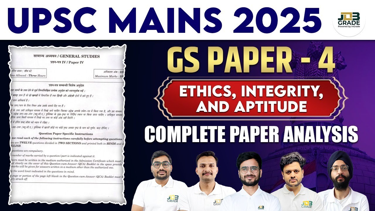 UPSC Mains 2025 LIVE | GS Paper 4 Complete Analysis |Ethics, Integrity ...