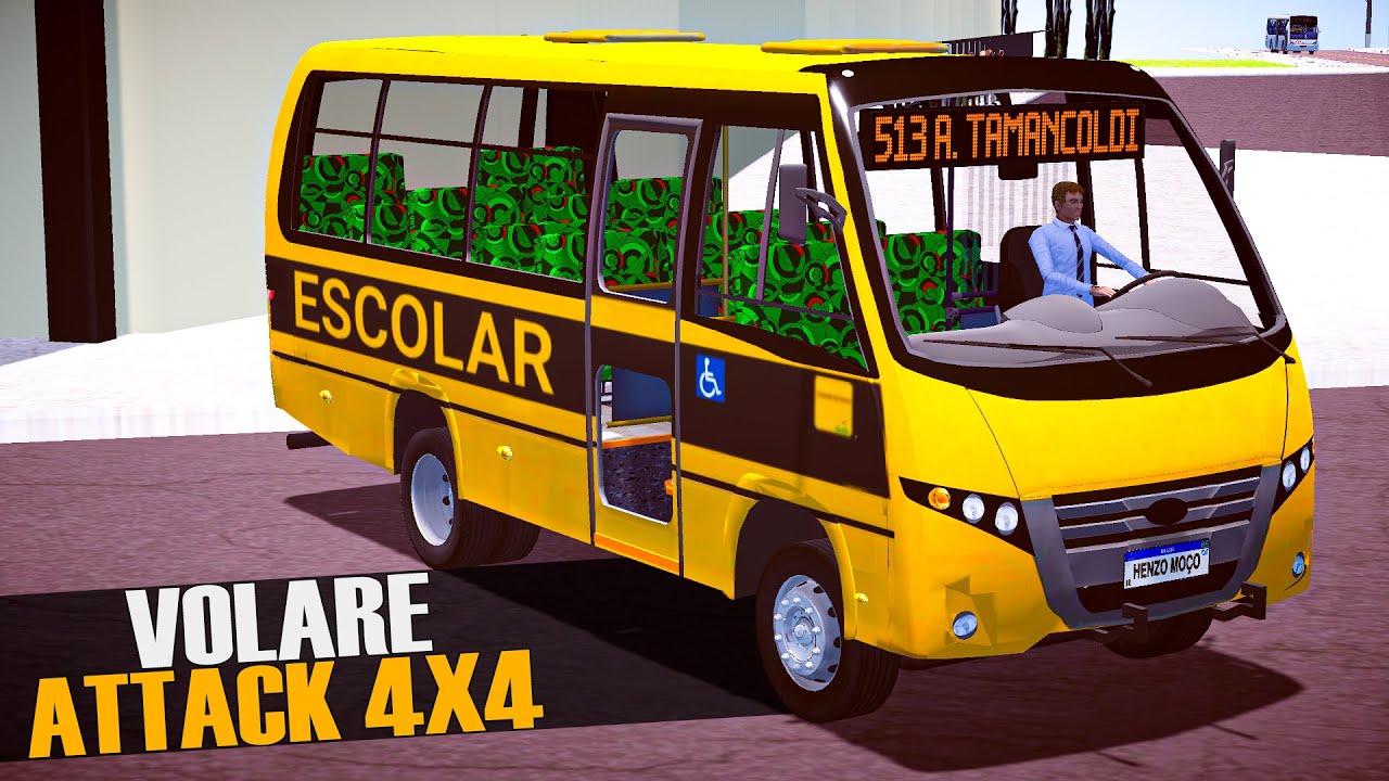 Volare Attack 8 4×4 Escolar para o Proton Bus Simulator/Road