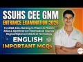 English, SSUHS CEE, GNM, ANM, Entrance Examination 2026 Nursing Pharmacy Allied & Healthcare Grammar