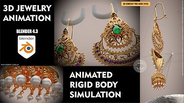 Full TUTORIAL 3D Jewelry Animated RIGID BODY BLENDER 4.3