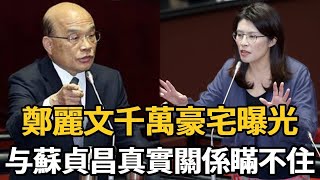 鄭麗文千萬豪宅曝光，老公真實身份彻底瞒不住，蘇貞昌當眾大罵內幕让人惊！ #鄭麗文 #蘇貞昌 #娛樂星鮮事