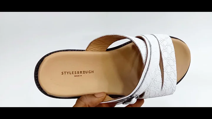 White Adrian Italian Leather Slippers