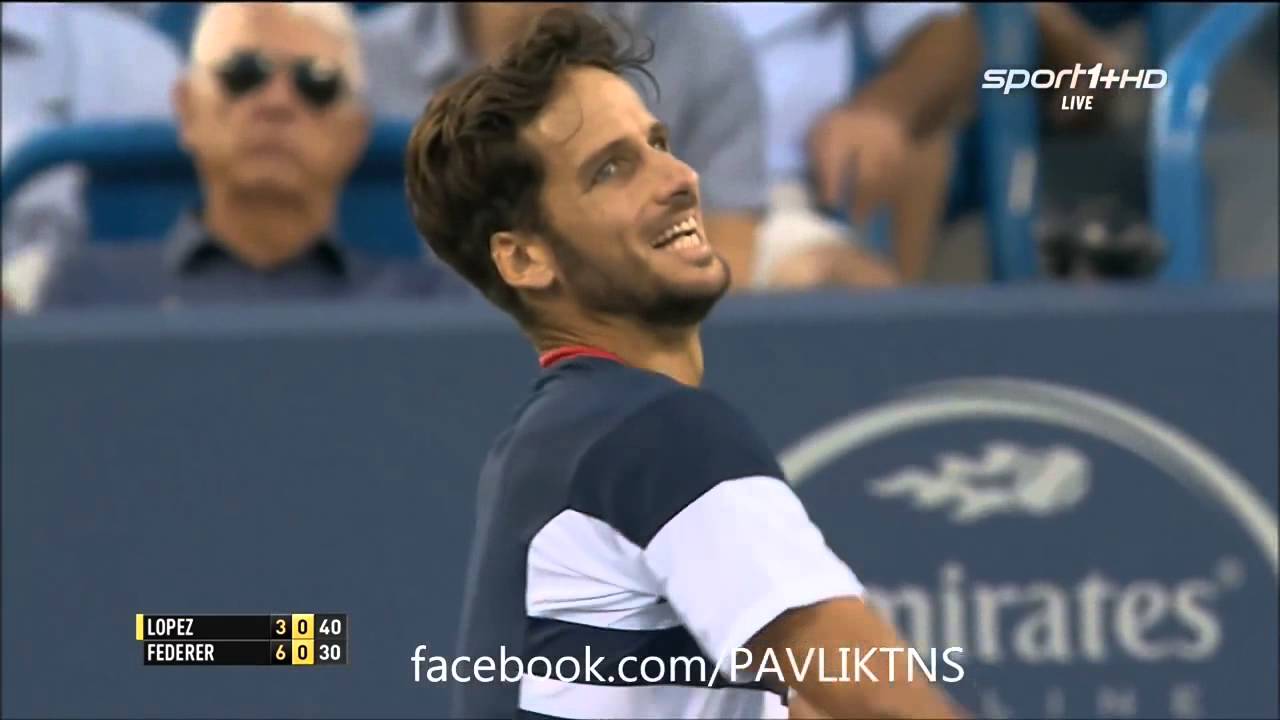 Feliciano Lopez vs Roger Federer Cincinnati Open 2015 - YouTube