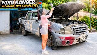 Talented Girl Restores the Paint of an Abandoned 2003 Ford Ranger Left to Rust for Years