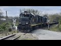 Rare Train On Rusty Tracks, East End Action!  Trains Don't Run Here Much!  Reopened For Storage Cars