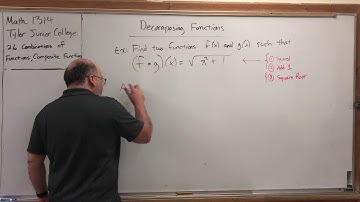 2.6.8 Combinations of Functions; Function Composition – Decomposing Functions