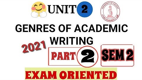 Calicut university| ACADEMIC WRITING |2nd chapter |2nd sem|