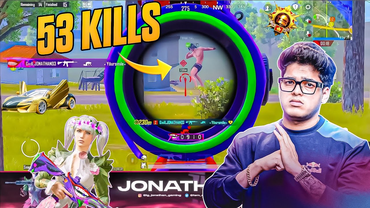53 Kills / Jonathan Gaming - Aggressive Rush Gameplay / Classic Match [4K]