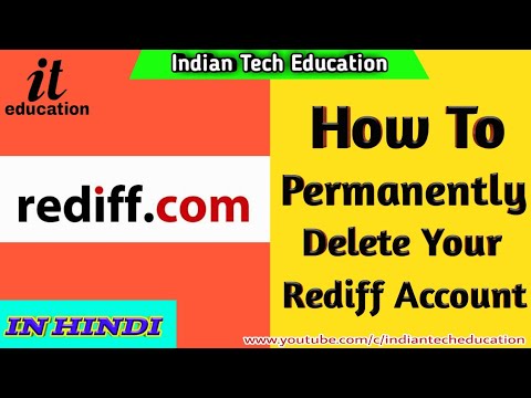 How To Delete Rediffmail Account Permanently In Hindi Youtube